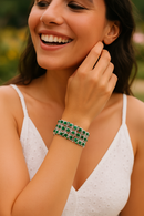 Bracelete Esmeralda Criação Imperial em Prata 925