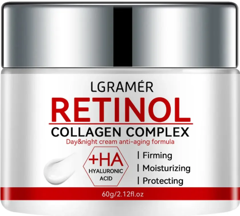 Creme Clareador Premium com Retinol e Colágeno, Rejuvenescedor, Clareador Facial e Hidratante Antissinais