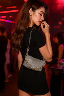 Bolsa Balada Lechaim Bolsa De Mão Feminina Com STRASS